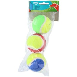 PIŁKA TENIS ZIEMNY DLA PSA 3SZT KOLOR