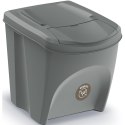 ŚMIETNIK KOSZE NA ŚMIECI 25L SORTIBOX SET 4SZT SZARY KAMIEŃ