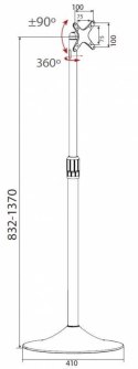 TECHLY Stojak podłogowy TV 13-27" do 22kg regulowany 022632