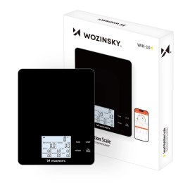 Waga kuchenna Wozinsky WIK-10 inteligentna z wyświetlaczem cyfrowym Bluetooth aplikacja - czarna