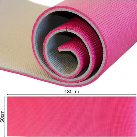 KARIMATA TURYSTYCZNA XPE 180x50x1,2CM CIEMNY RÓŻ REDCLIFFS