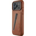 Mujjo Wallet Leather Case - etui skórzane do iPhone 17 Pro Max kompatybilne z MagSafe (tan)