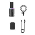 Mikrofon dynamiczny gamingowy BOYA CastMic S60 przewodowy USB XLR - czarny
