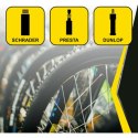 POMPKA WARSZTATOWO ROWEROWA 230PSI (16BAR) Z MANOMETREM ŻÓŁTY DUNLOP