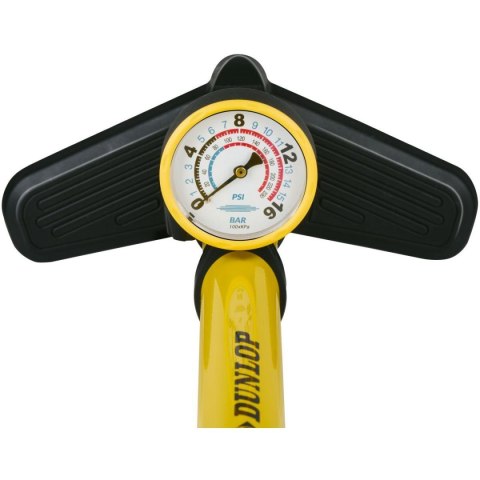 POMPKA WARSZTATOWO ROWEROWA 230PSI (16BAR) Z MANOMETREM ŻÓŁTY DUNLOP