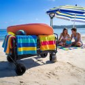 Wózek Wozinsky WZP-100 plażowy, turystyczny, ogrodowy, wytrzymały, szerokie koła, z siatką bezpieczeństwa do 100 kg - czarny