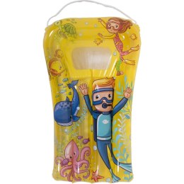 MATERAC PLAŻOWY Z OKIENKIEM PODWODNY ŚWIAT 74x48CM ŻÓŁTY 37591