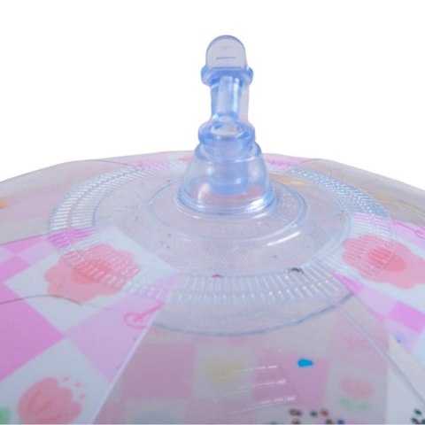 PIŁKA PLAŻOWA DMUCHANA 50CM BROKAT RÓŻOWY 53197