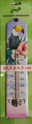 Termometr Dekoracyjny Tukan Fiolet 29,5x6,5cm