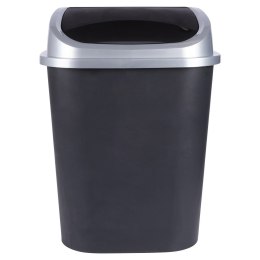 Kosz na śmieci odpady śmietnik plastikowy czarny duży 50L VILDE 779073