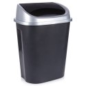 Kosz na śmieci odpady śmietnik plastikowy czarny duży 50L VILDE 779073