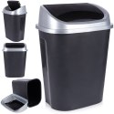 Kosz na śmieci odpady śmietnik plastikowy czarny duży 50L VILDE 779073