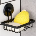 Półka pod prysznic do łazienki łazienkowa metalowa czarna na przyssawkę 13.5x10.5x11.5cm BATHROOM SOLUTIONS 567010