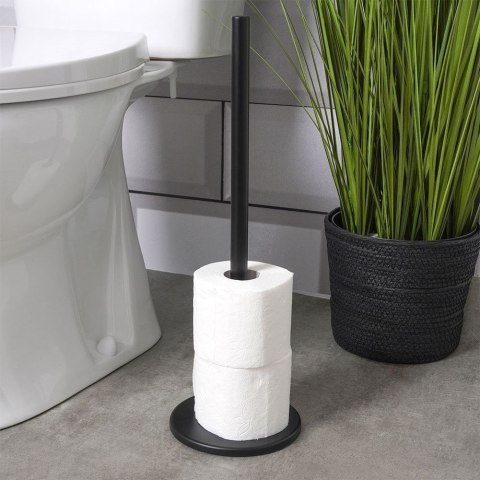 Stojak na papier toaletowy stalowy czarny 47cm BATHROOM SOLUTIONS 569711