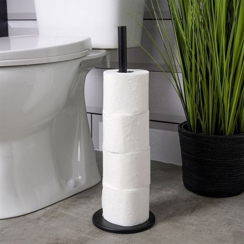 Stojak na papier toaletowy stalowy czarny 47cm BATHROOM SOLUTIONS 569711