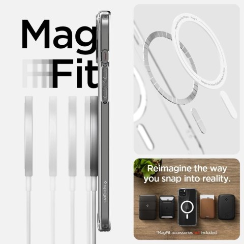 Etui Spigen Ultra Hybrid Mag z MagSafe na iPhone 15 - białe