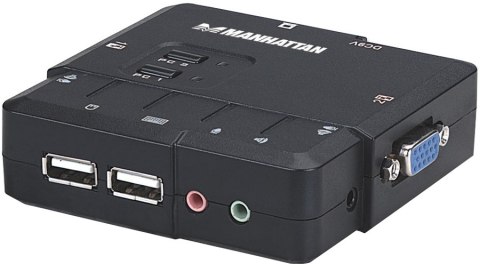 MANHATTAN Przełącznik KVM 2x1 VGA/USB 1600x900 z audio 151252