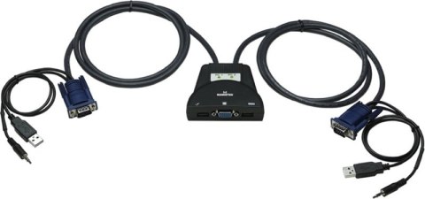 MANHATTAN Przełącznik KVM 2x1 VGA/USB 1920x1440 z audio 151245