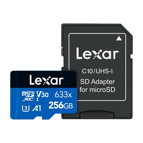 Karta pamięci Lexar High-Performance 633x microSDXC 256GB + adapter SD