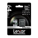 Karta pamięci Lexar High-Performance Silver Plus microSDXC 64GB + adapter
