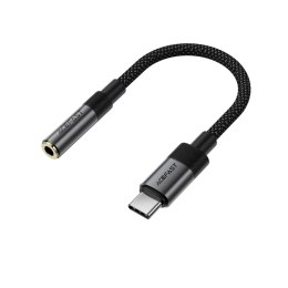 Adapter Acefast J12 USB-C do mini jack 3.5 mm - czarny