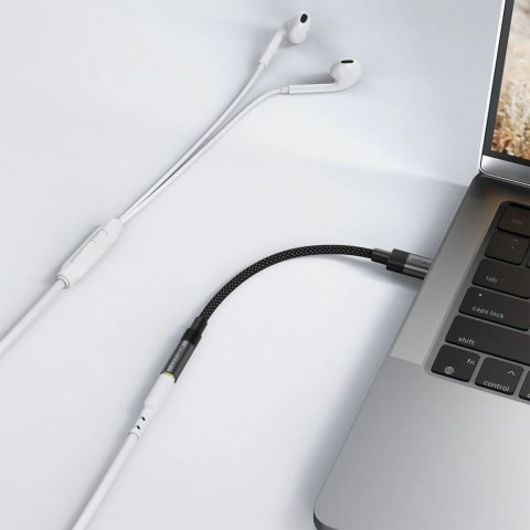 Adapter Acefast J12 USB-C do mini jack 3.5 mm - czarny