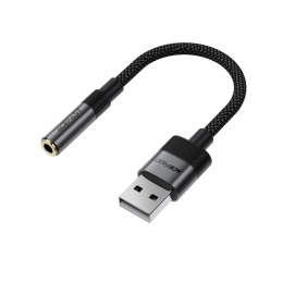 Adapter Acefast J13 USB-A do mini jack 3.5 mm - czarny