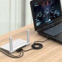 Kabel sieciowy Ethernet Orico PUG-C7 CAT7 10Gbps RJ45 internetowy LAN okrągły 0,5 m - czarny