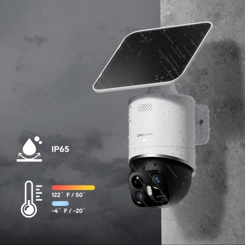Kamera zewnętrzna Dreame Navo Elite 1 Outcam 360° z panelem solarnym - biała