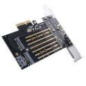 Karta rozszerzeń Orico PDM2 PCI-E 3.0 x4 do dysków M.2 NVMe i SATA - czarna