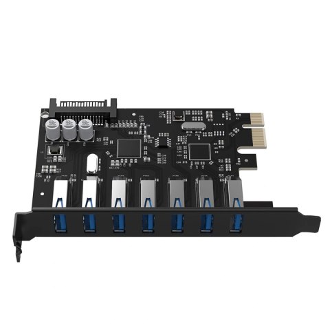 Karta rozszerzeń Orico PVU3 PCI-E 7x USB 3.0 do komputera stacjonarnego - czarna