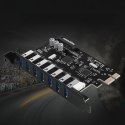 Karta rozszerzeń Orico PVU3 PCI-E 7x USB 3.0 do komputera stacjonarnego - czarna