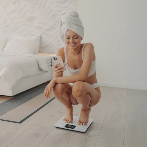 Waga łazienkowa Wozinsky WIWL-180 inteligentna Bluetooth - biała