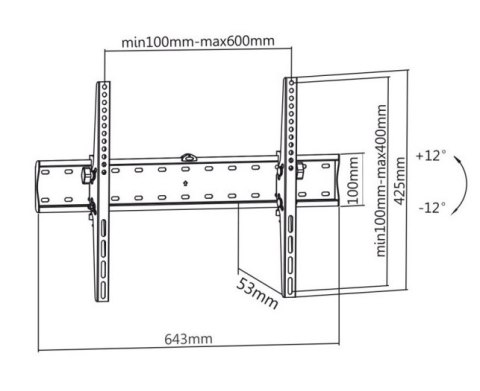Uchwyt do TV MACLEAN BRACKETS MC-668 (nośność 40kg /37 - 70 cali)