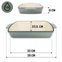 EMALIOWANA FORMA BRYTFANNA ŻELIWNA 32 x 23,5cm HAGE SEA SALT