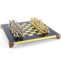 Ekskluzywne Szachy Archers Metalowe - Szachownica 28x28cm - Luksusowy Prezent - S15BLU