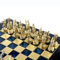 Ekskluzywne Szachy Archers Metalowe - Szachownica 28x28cm - Luksusowy Prezent - S15BLU
