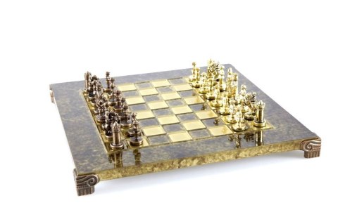 Ekskluzywne Szachy Metalowe Bizancjum 20x20 cm - S1CBRO