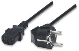 MANHATTAN Kabel zasilania PC Schuko na C13 kątowy 90° 1.8 m 300148