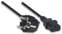 MANHATTAN Kabel zasilania PC Schuko na C13 kątowy 90° 1.8 m 300148