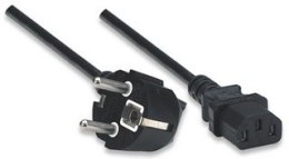 MANHATTAN Kabel zasilania PC Schuko na C13 kątowy 90° 1.8 m 300148