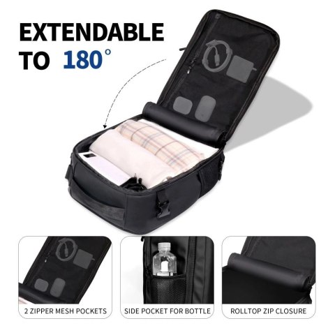 Plecak Tech-Protect Defender S50 do Ryanair & Wizzar, na laptopa 20L - czarny