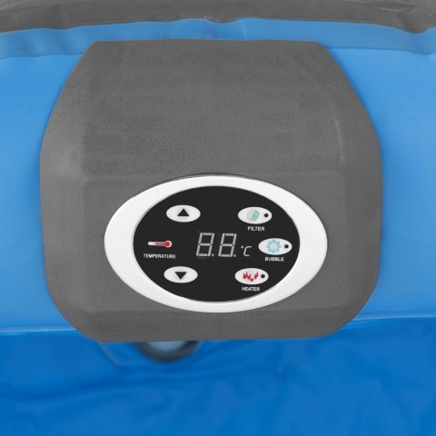 Jacuzzi ogrodowe dmuchane 100 dysz masujących 2 osobowe 550 l niebiesko - szare