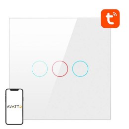 Włącznik światła AVATTO LZTS02-EU-W3 ZigBee 3-kanałowy (biały)
