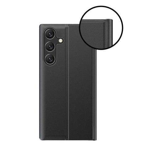 Etui pokrowiec z klapką i podstawką na Samsung Galaxy A35 New Sleep View Case - czarny