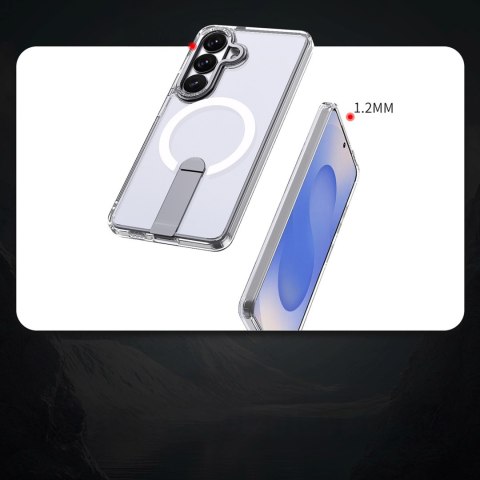 Etui pokrowiec na Samsung Galaxy S26 Plus z podstawką Hybrid Armor X MagSafe - przezroczysty