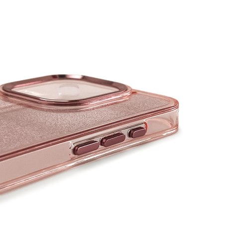 Etui pokrowiec na iPhone 16 Glitter Case - różowe z brokatem