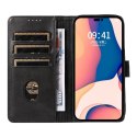 Etui pokrowiec na iPhone 16 Leather Book Case - czarny