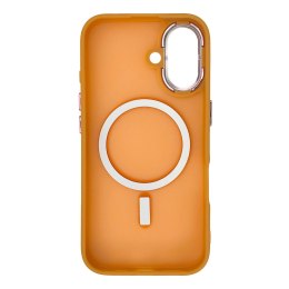 Etui pokrowiec na iPhone 16 Magnetic Collection MagSafe - pomarańczowy