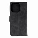 Etui pokrowiec na iPhone 16 Pro Leather Book Case - czarny